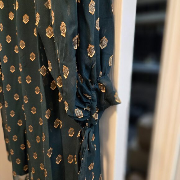 Calvin Klein Illusion-Sleeve A-Line Dress NWT size 16 - Picture 4 of 12